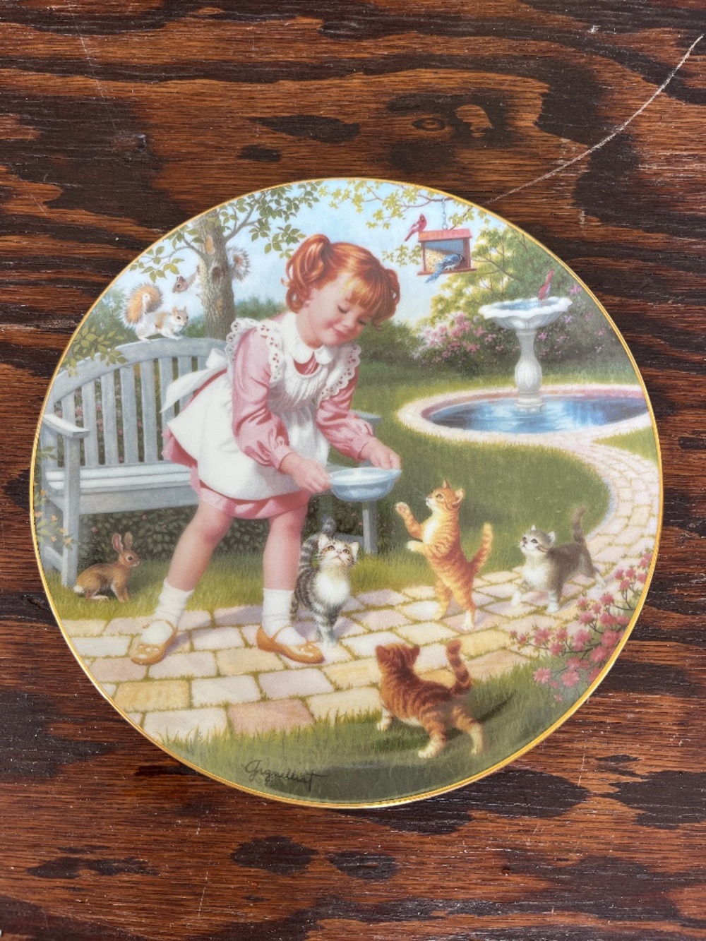 Danbury Mint "Friday's Child" Collector Plate • Elaine Gignilliat • COA • Kitten